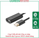 Cáp USB nối dài 15m có chíp khuếch đại Ugreen 10323 chính hãng